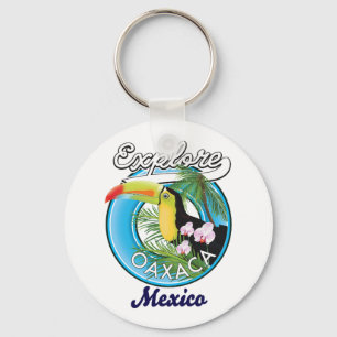 Oaxaca Mexico-logotypen Nyckelring
