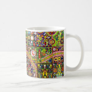 Oaxaca Mexico reser mexicansk Mayan stam- konst Kaffemugg