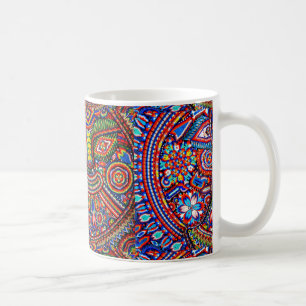 Oaxaca Mexico reser mexicansk Mayan stam- konst Kaffemugg