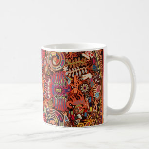 Oaxaca Mexico reser mexicansk Mayan stam- konst Kaffemugg
