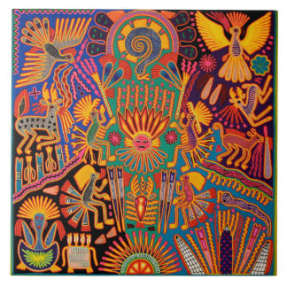 Oaxaca Mexico reser mexicansk Mayan stam- konst Kakelplatta