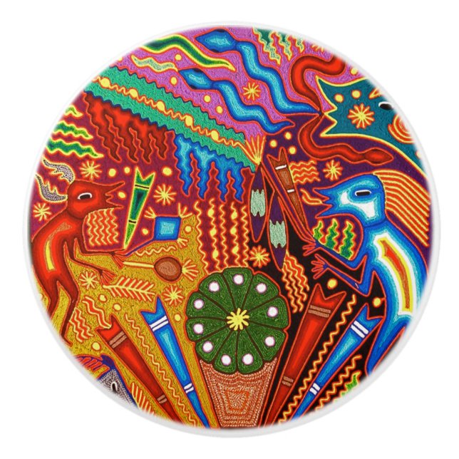 Oaxaca Mexico reser mexicansk Mayan stam- konst Knopp (Framsidan)