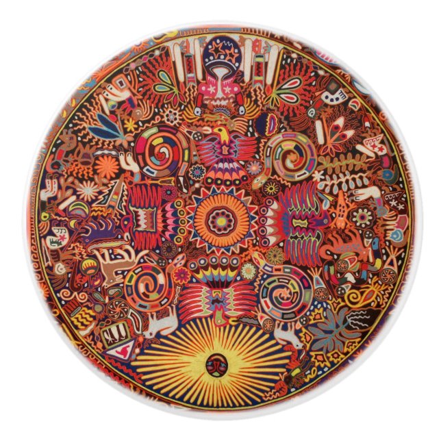 Oaxaca Mexico reser mexicansk Mayan stam- konst Knopp (Framsidan)