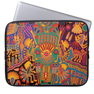 Oaxaca Mexico reser mexicansk Mayan stam- konst Laptop Fodral