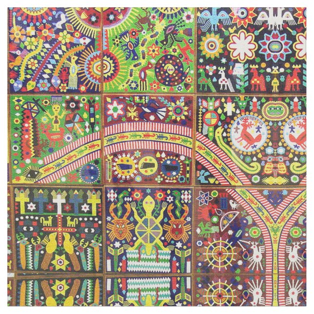 Oaxaca Mexico reser mexicansk Mayan stam- konst Tyg (Närbild)