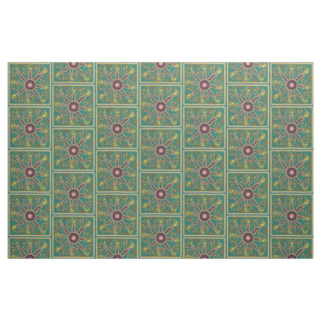 Oaxaca Mexico reser mexicansk Mayan stam- konst Tyg (Fat Quarter)