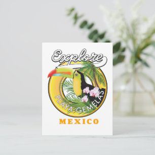 Oaxaca Mexico-resevykort för logotyp Vykort
