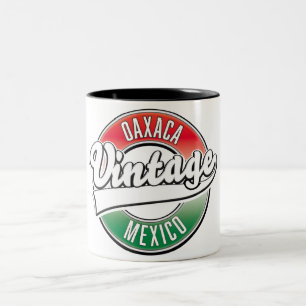 Oaxaca mexico vintage logotyp. Två-Tonad mugg