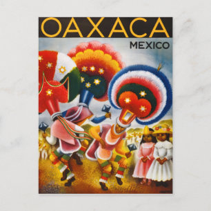 Oaxaca Mexico Vintage resor Poster återställt Vykort