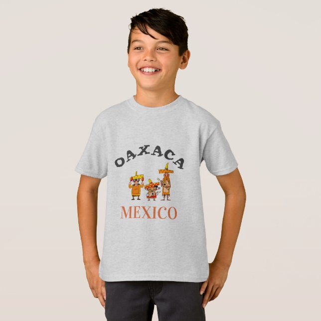 Oaxaca, Mexiko Design, pojkens T Shirt (Hel framsida)