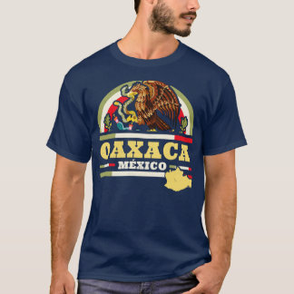 Oaxaca Mexiko Mapa Bandera Mexikanska staten T Shirt