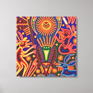 Oaxaca Mexiko Mexikanska Mayan Tribal Art Boho Tra Canvastryck