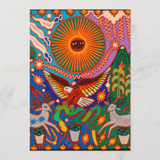 Oaxaca Mexiko Mexikanska Mayan Tribal Art Boho Tra Inbjudningar