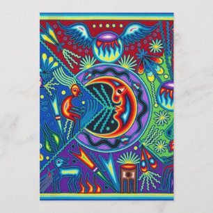 Oaxaca Mexiko Mexikanska Mayan Tribal Art Boho Tra Inbjudningar
