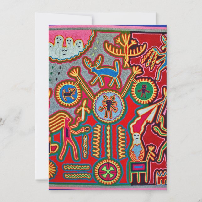 Oaxaca Mexiko Mexikanska Mayan Tribal Art Boho Tra Inbjudningar (Framsida)