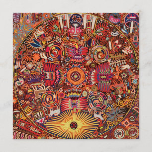 Oaxaca Mexiko Mexikanska Mayan Tribal Art Boho Tra Inbjudningar