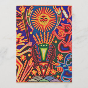 Oaxaca Mexiko Mexikanska Mayan Tribal Art Boho Tra Inbjudningar