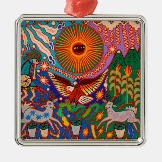 Oaxaca Mexiko Mexikanska Mayan Tribal Art Boho Tra Julgransprydnad Metall