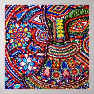 Oaxaca Mexiko Mexikanska Mayan Tribal Art Boho Tra Poster