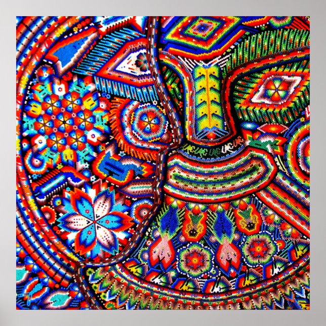 Oaxaca Mexiko Mexikanska Mayan Tribal Art Boho Tra Poster (Framsidan)