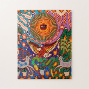 Oaxaca Mexiko Mexikanska Mayan Tribal Art Boho Tra Pussel