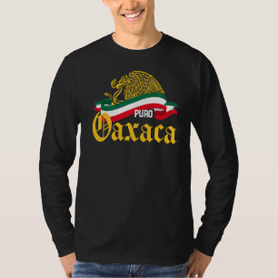 Oaxaca Mexiko Puro Oaxaca Gult Eagle Flagga T Shirt