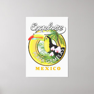 Oaxaca Mexiko resa logotyp Canvastryck