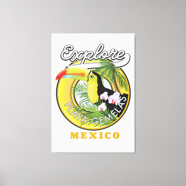 Oaxaca Mexiko resa logotyp Canvastryck (Framsida)