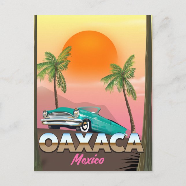 Oaxaca Mexiko resaffisch Vykort (Framsida)
