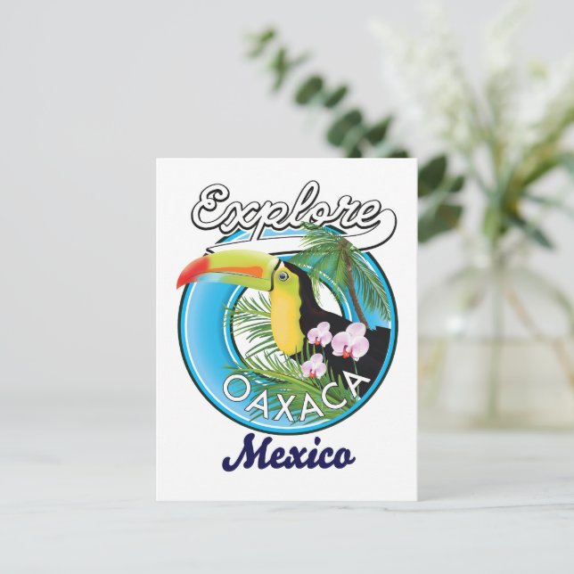 Oaxaca Mexiko reselogotyp Vykort (Stående Fram)