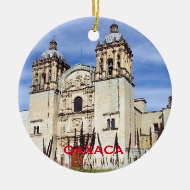 Oaxaca, Mexiko Scenjullornament Julgransprydnad Keramik (Framsidan)