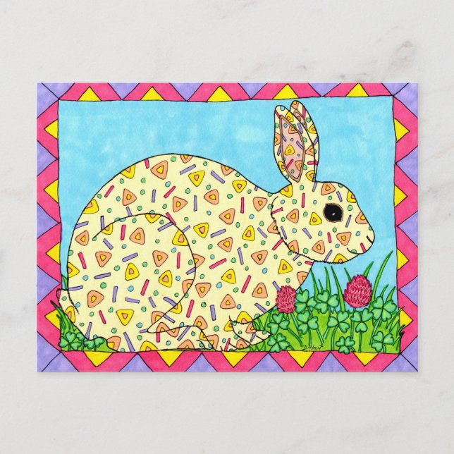 Oaxacan Bunny i Klöver Vykort (Framsida)