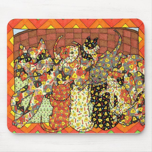 Oaxacan Cat och Kittens Musmatta (Framsidan)