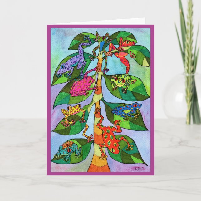 Oaxacan Frog Livets träd Kort (Framsida)