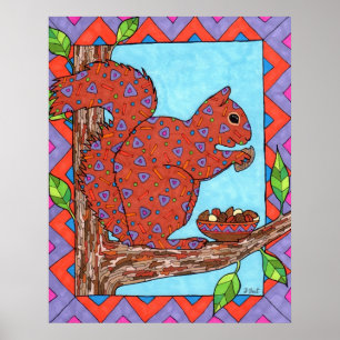 Oaxacan Squirrel med blandat Nöt Poster