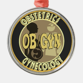 OB/GYN BADGE FEMALE DOKTOR LOGOTYP JULGRANSPRYDNAD METALL