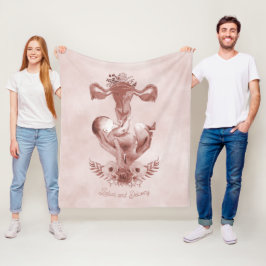 Ob/Gyn Midfru Blommigt Childborn Cervix OVariabler Fleecefilt