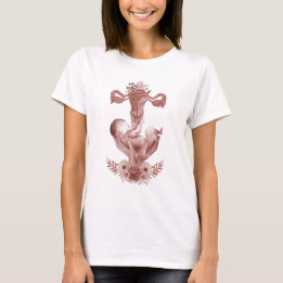 Ob/Gyn Midfru Blommigt Childborn Cervix OVariabler T Shirt
