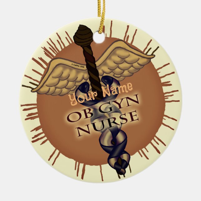 OB Gyn Nurse Caduceus ornament (Framsidan)
