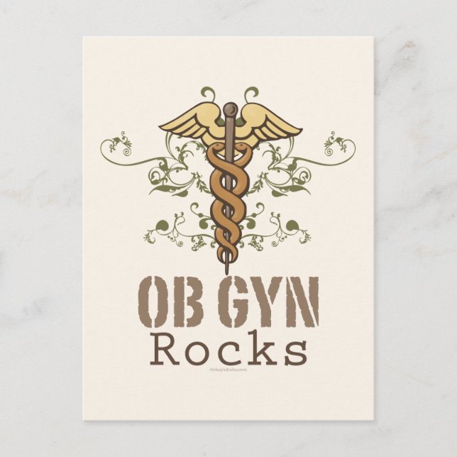 OB GYN Rocks vykort (Framsida)