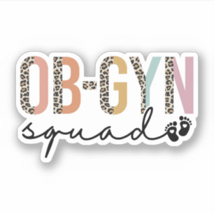 Ob-Gyn Squad Obstetrician Gynecolog OBGYN Nurse Klistermärken