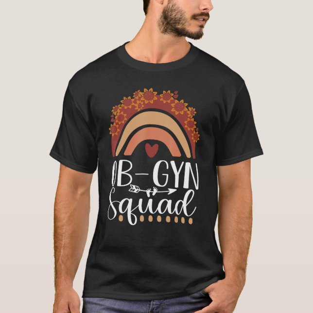 Ob Gyn Squad Rainbow Gynecolog Ob gyn Doktor Sq T Shirt (Framsida)