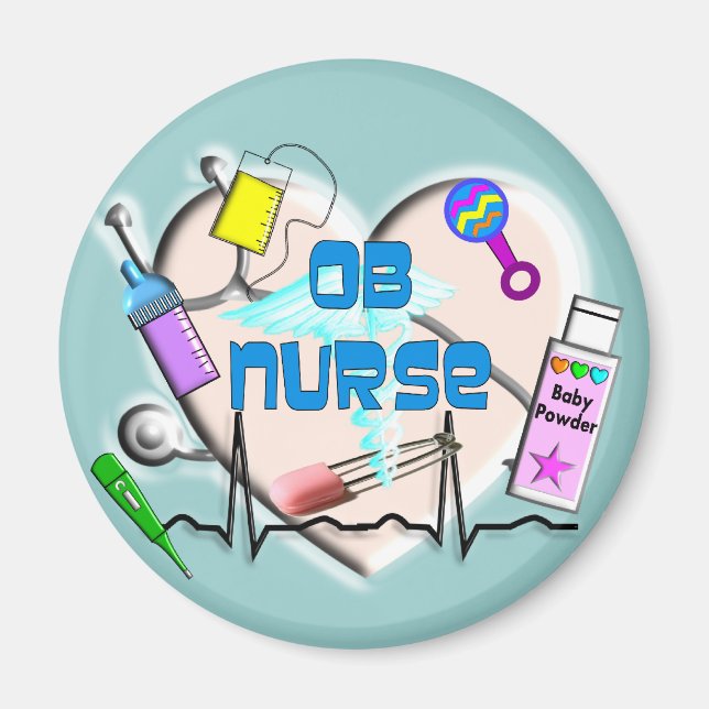 OB Nurse Art Gifts Magnet (Framsidan)