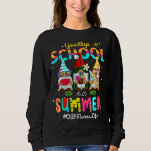 Ob Nurse Gnome Adjö School Hej Summer T Shirt