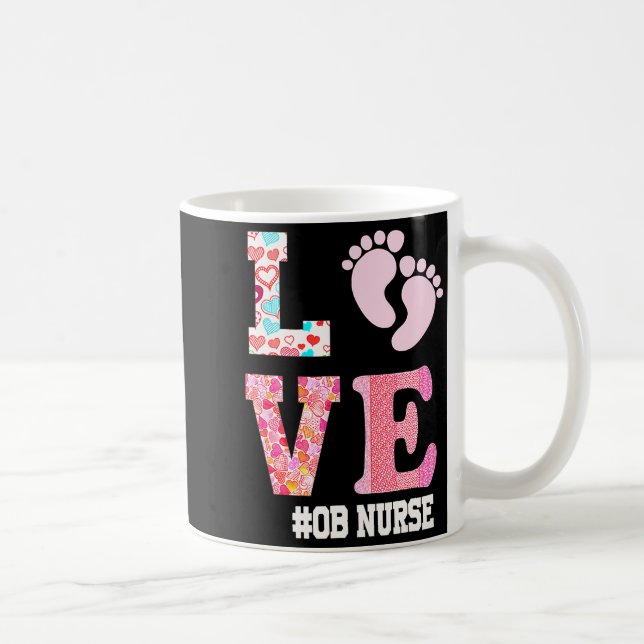 Ob Nurse Valentines Day Delivery Labor Nursing 1  Kaffemugg (Höger)