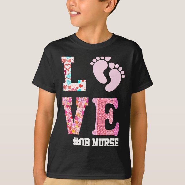 Ob Nurse Valentines Day Delivery Labor Nursing 1  T Shirt (Framsida)