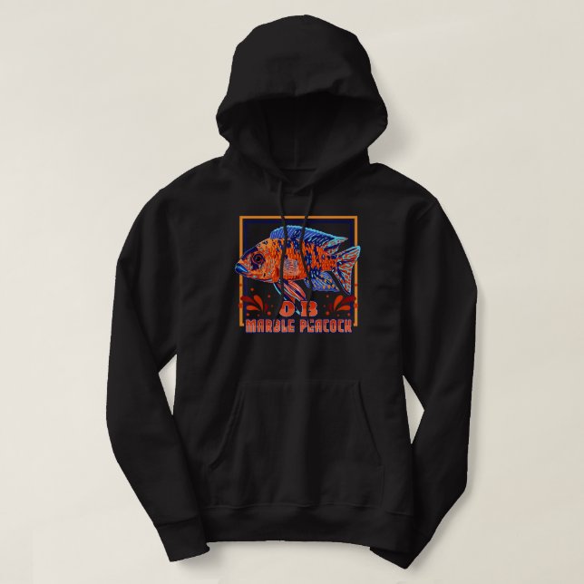 OB Peacock Cichlid Malawi Cichlid Aquarium Fish Hoodie (Design framsida)