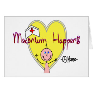 OB-sjuksköterskan "Meconium händer" superskojet Hälsningskort