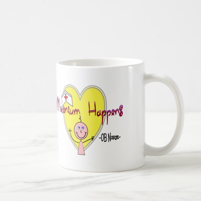 OB-sjuksköterskan "Meconium händer" superskojet Kaffemugg (Höger)