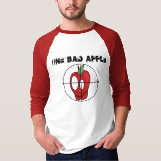 OBA-oldschoolen 3/4 röda äppleskalle för sleeve T Shirt